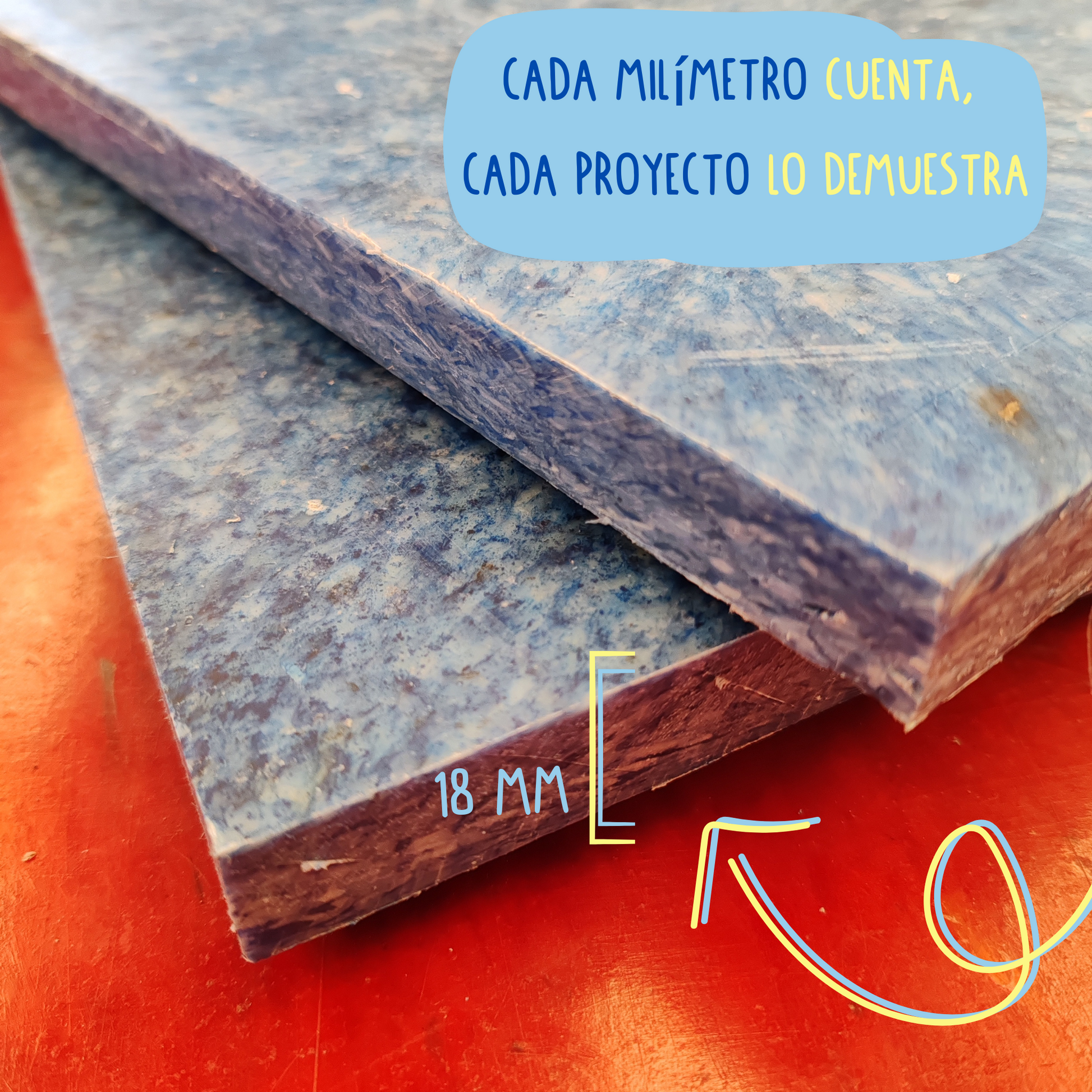 Lámina de Plástico Reciclado de 18mm – Bordes Perfectos